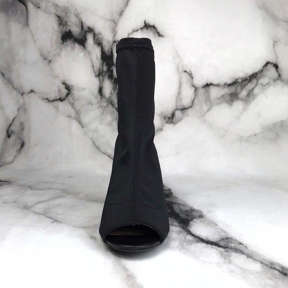 Parker & Sky Black Satin Clear heel Booties 🖤 - Picture 5 of 7